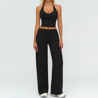 Womens Loose Fit Yoga Set Long Sleeve Outfit