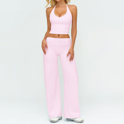 Womens Loose Fit Yoga Set Long Sleeve Outfit