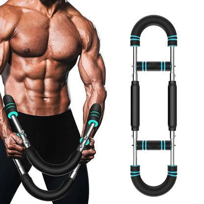 Adjustable Arm Trainer with Detachable Chest Expander and Resistance Bands for Upper Body Strength Training - Home Gym Equipment