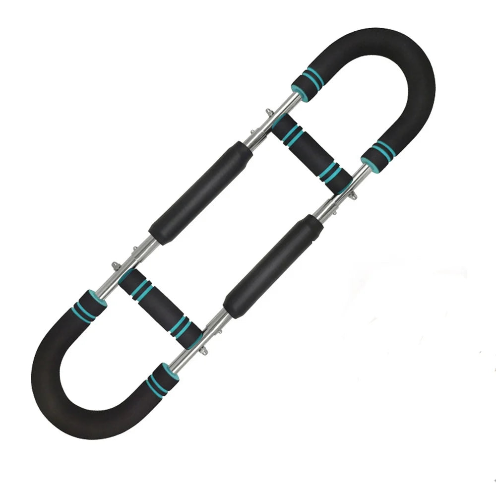 Adjustable Arm Trainer with Detachable Chest Expander and Resistance Bands for Upper Body Strength Training - Home Gym Equipment