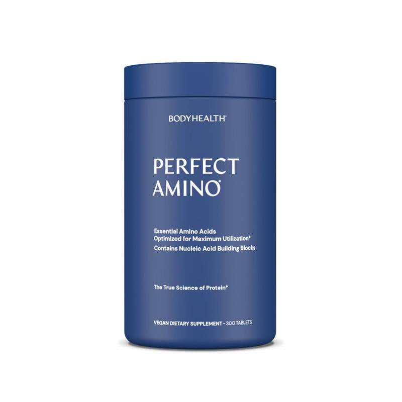 BODYHEALTH Perfect Amino Tablets - Essential Amino Acids for Optimal Health & Muscle Recovery - Vegan Gluten-Free Dairy-Free Soy-Free Msg-Free Artificial Sweetener-Free Supplement Drink Mix Collagen Fitness Supplement - Healthcare